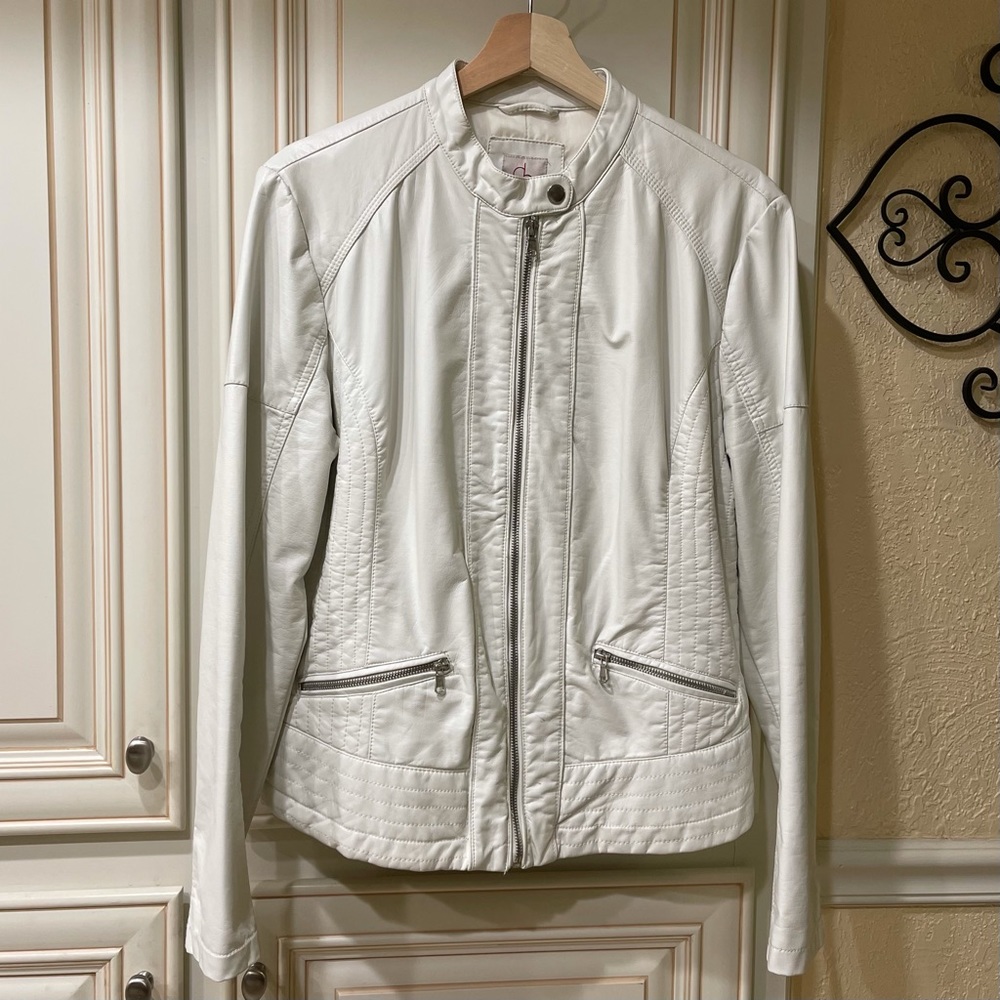 DB Faux Leather Jacket • Sz L • Like New